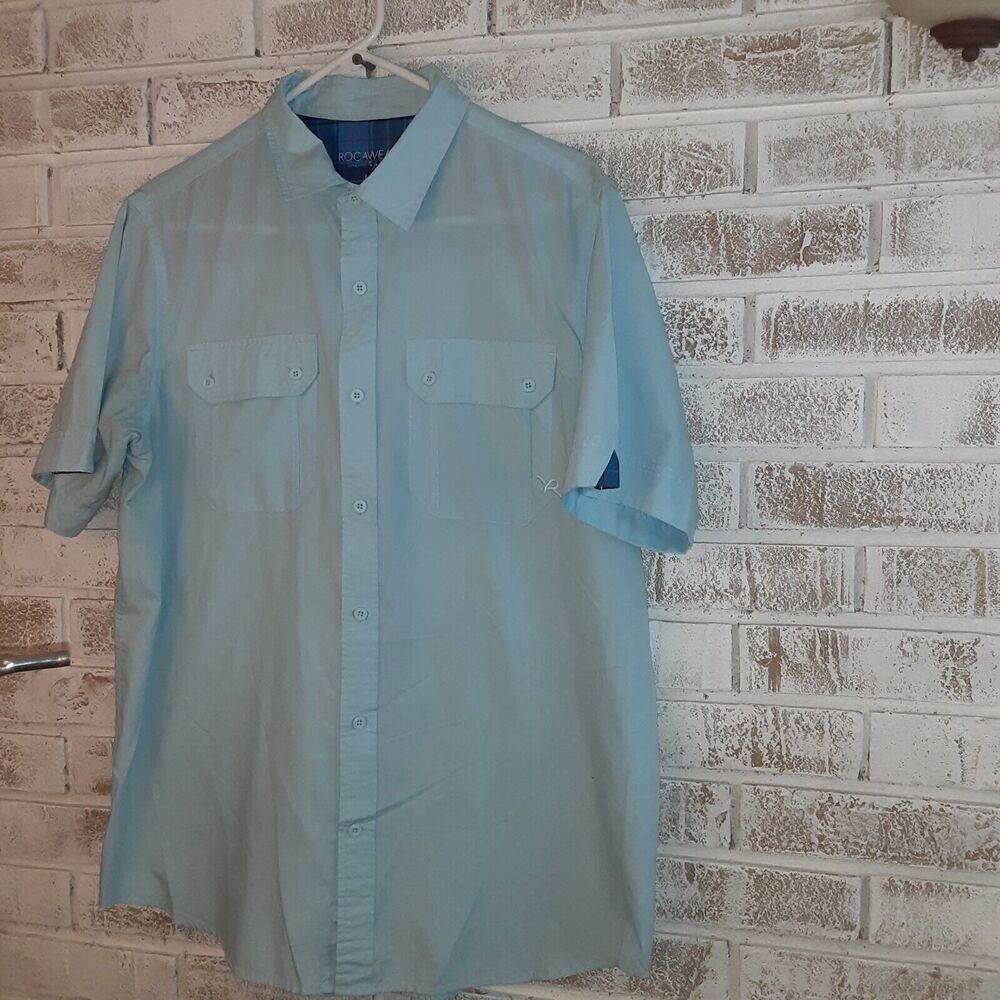 Rocawear Cuban Shirt sz L Button up Short Sleeve